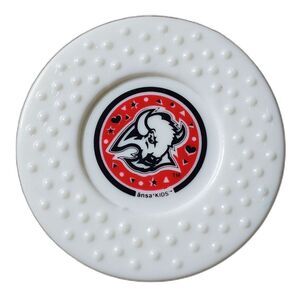 VTG Buffalo Sabers Hockey & Ansa Kids Textured Teething Ring White Rubber 3.5"